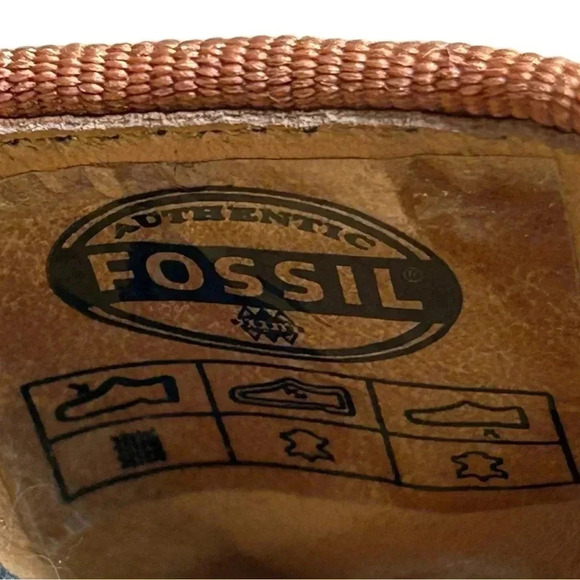 Fossil blue with ivory lady bugs , open toe,canvas heel , strappy, block heel 4” - Picture 8 of 13